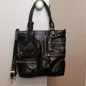 Brighton Kaelan Black Patent Handbag